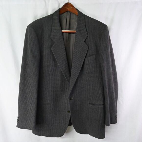 Mani Giorgio Armani‎ 42L Blue Green Tweed Wool Cashmere Blazer Jacket Sport Coat